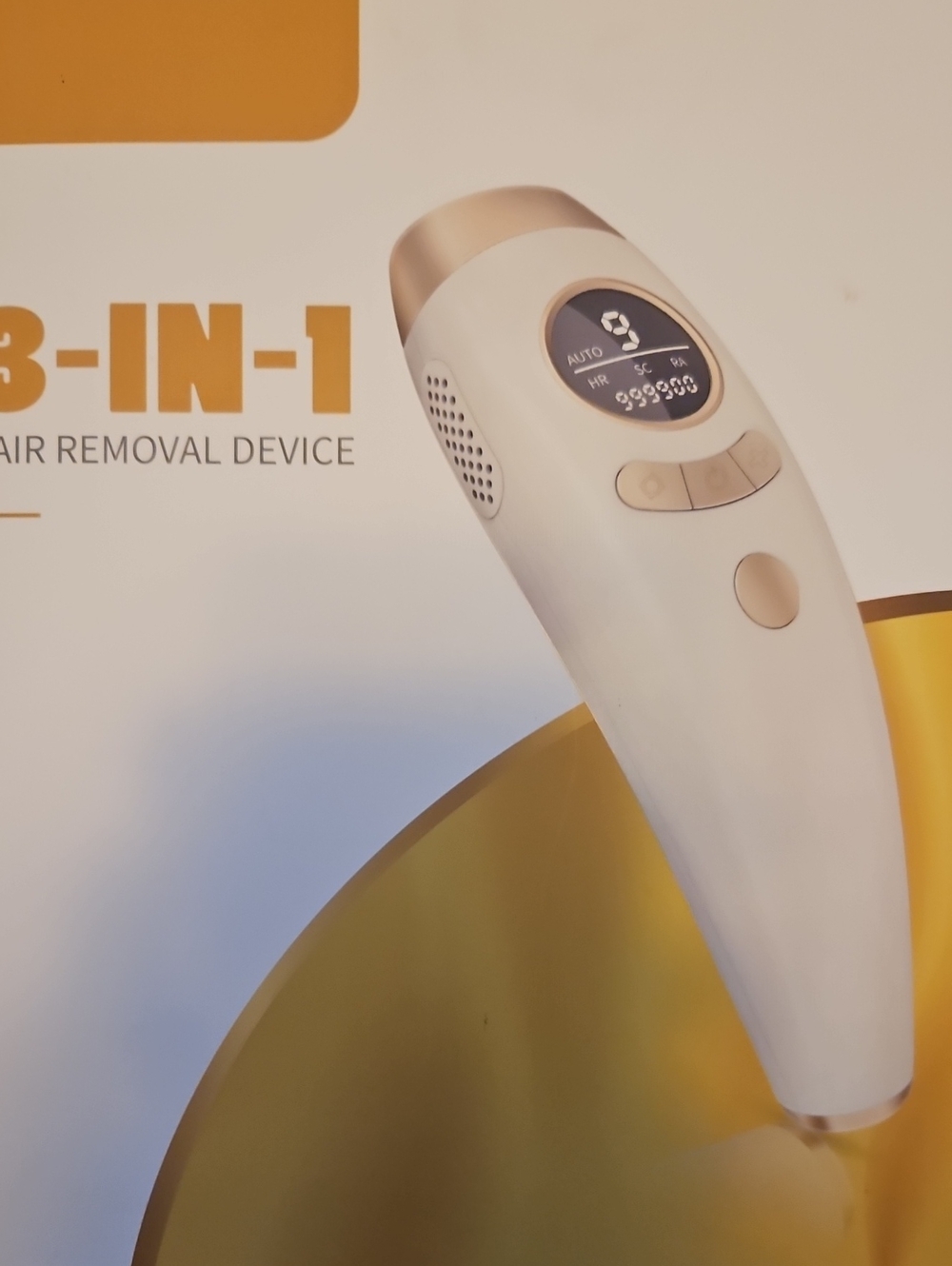 White & Gold 3-in-1 Portable Hair Removal Device